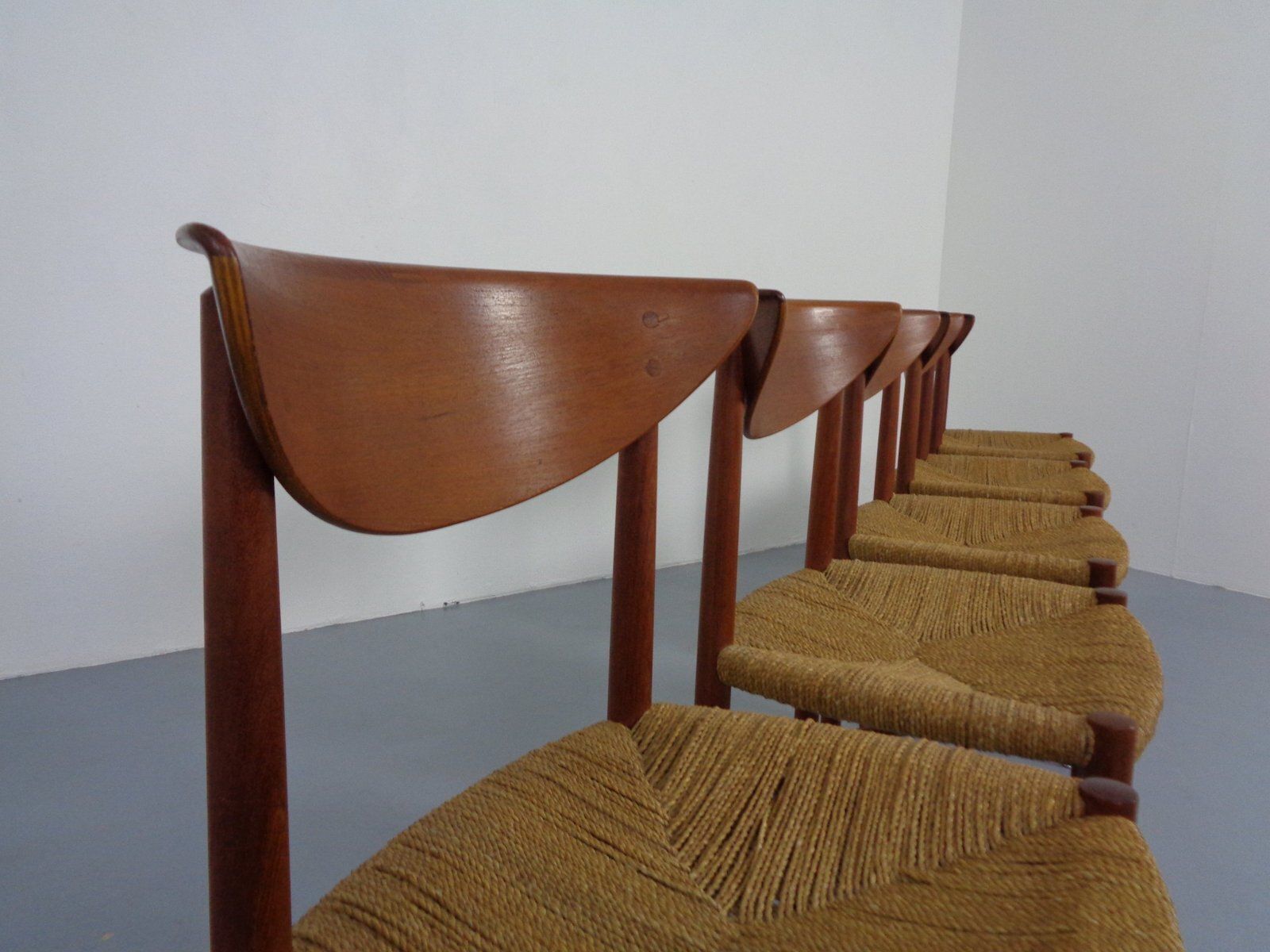 photo vintage Modell 316 Dining Chairs By Peter Hvidt & Orla Mølgaard Nielsen For Søborg Furniture, Denmark, 1950s, Set Of 5