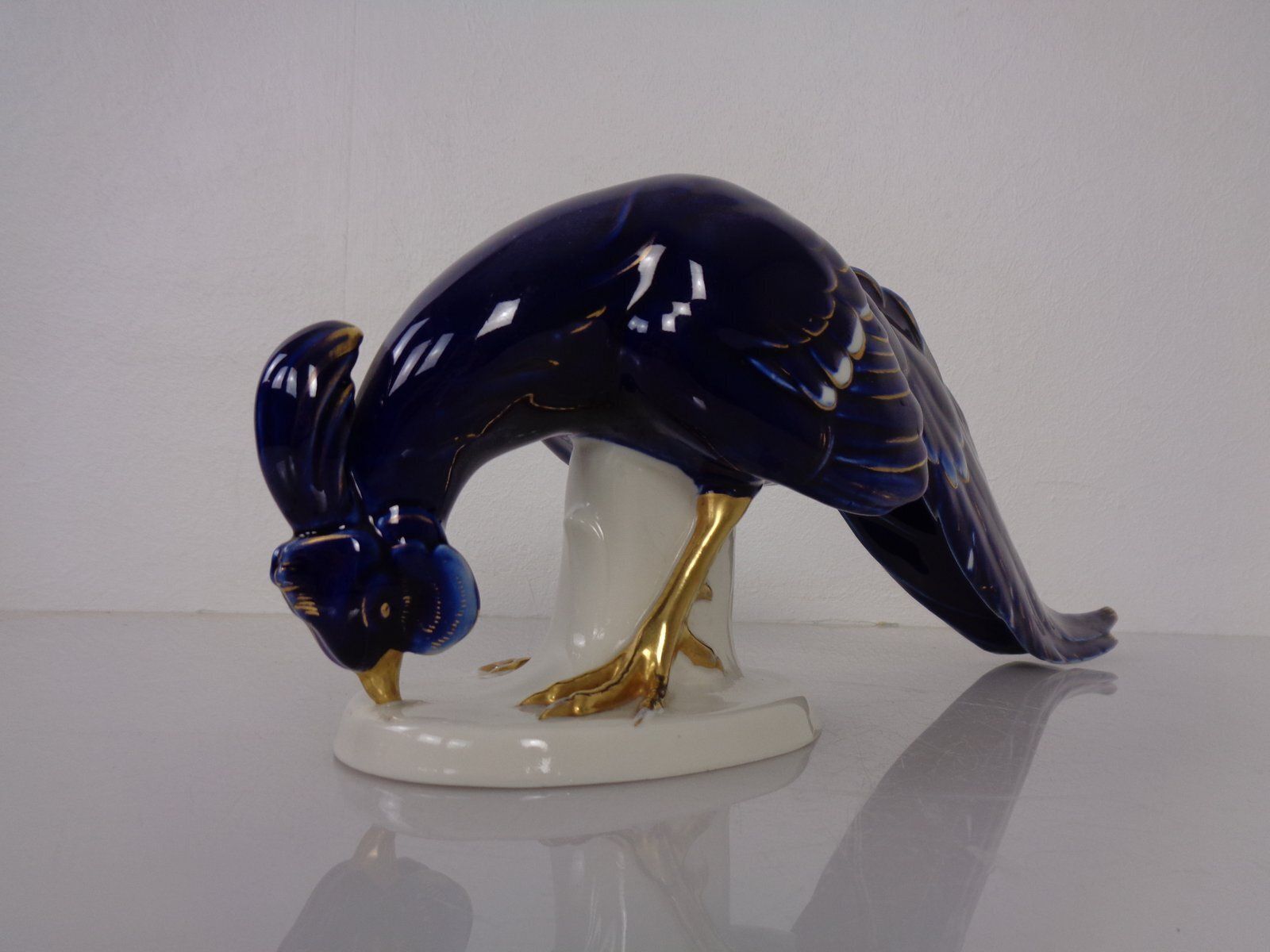 photo for sale Large Porcelain Pheasant Figurine By Arthur Storch For Volkstedt Porcelain Factory, Germany, 1920s