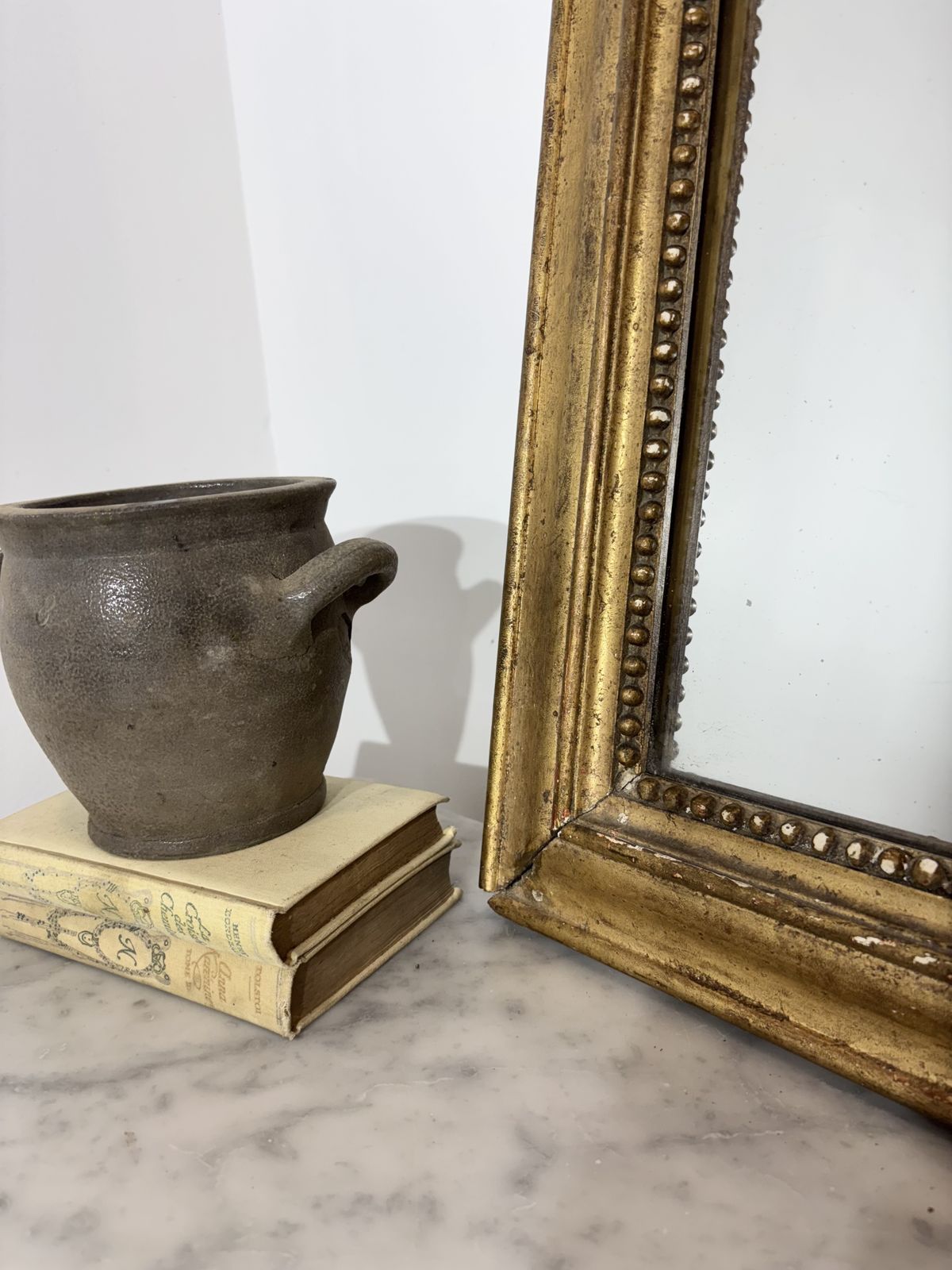 19th Century Antique French Louis Philippe Gilt Mirror photo Home Decor