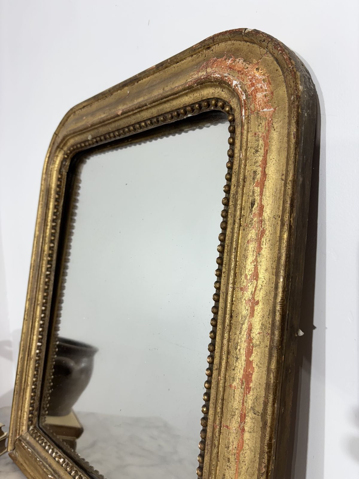 19th Century Antique French Louis Philippe Gilt Mirror photo vinterior