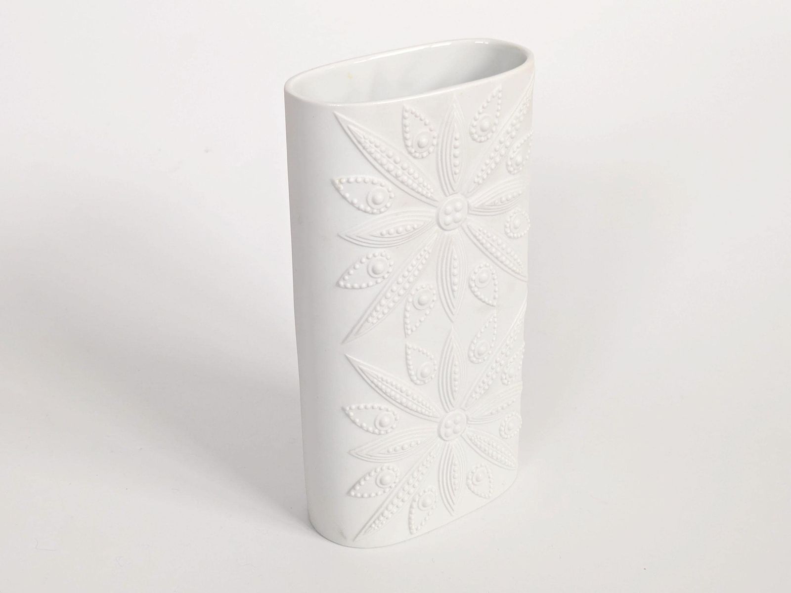 Architectural Biscuit Porcelain Vase: Nanny Still For Heinrich, Germany, 1970s photo for sale