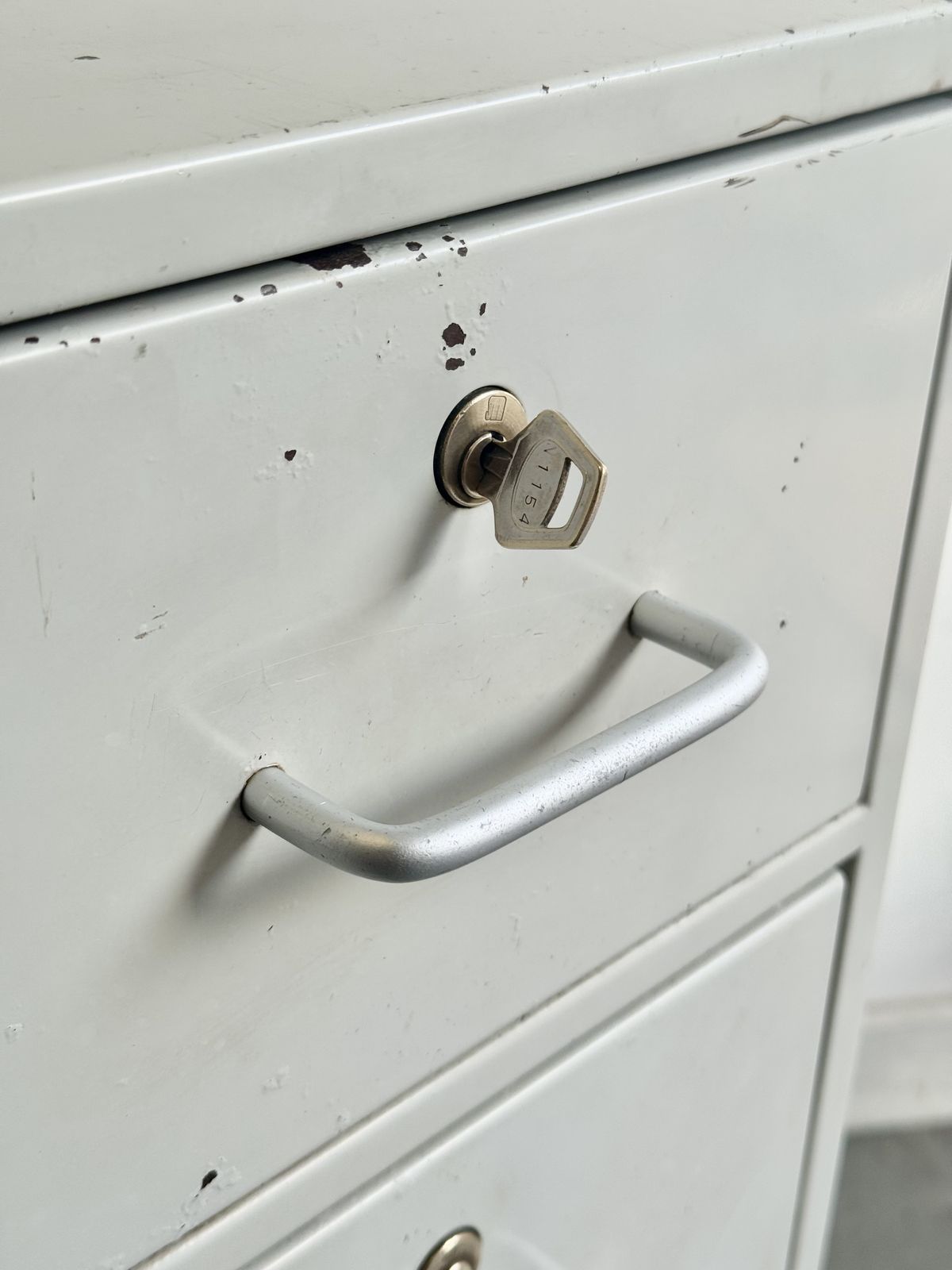 Furniture Vintage Metal Filing Cabinet photo