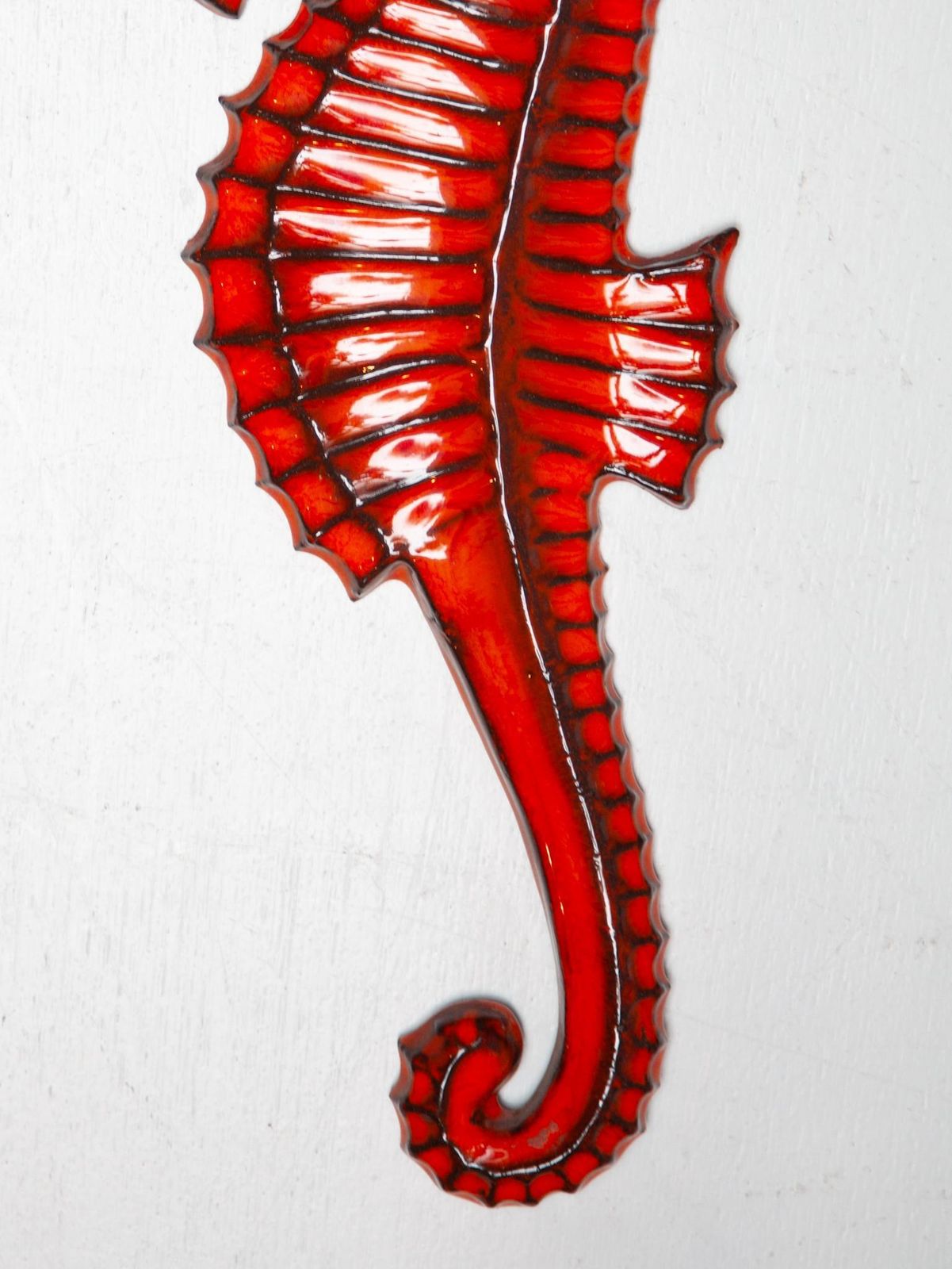 Large Ceramic Seahorse Wall Mounted Sculpture, André Bayer, 1960s, Belgium photo 1264.0