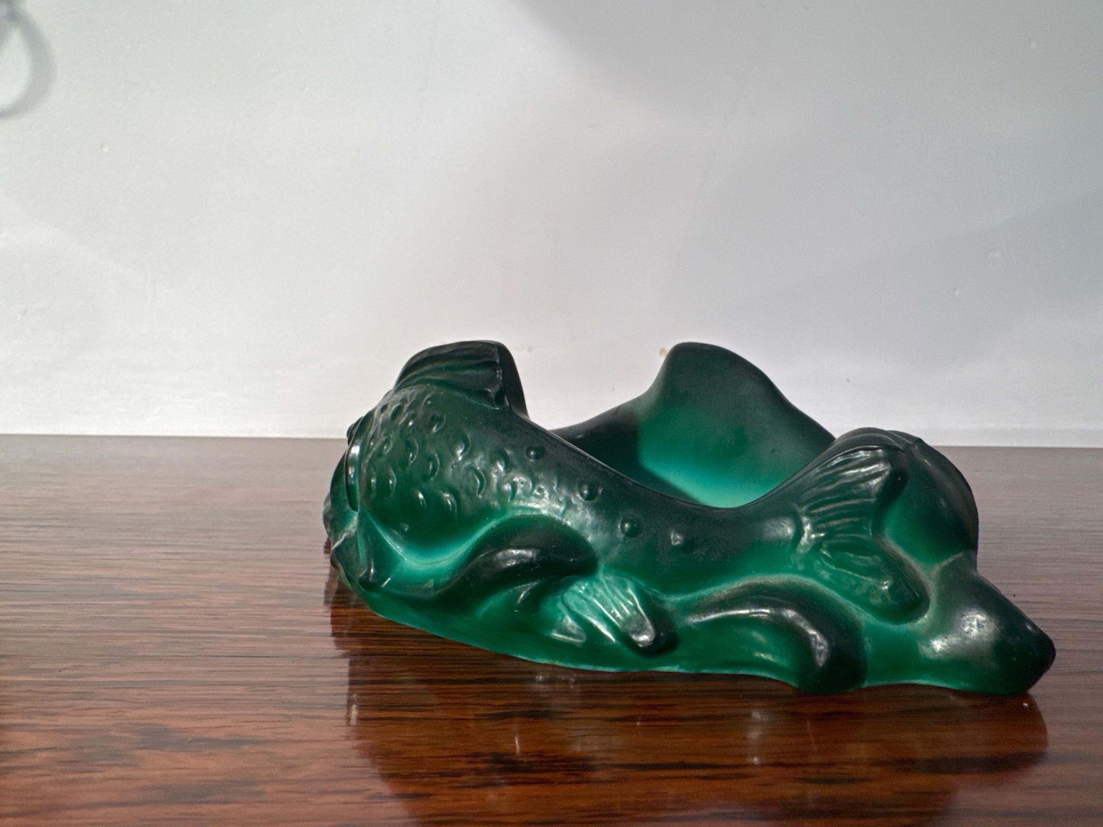 Animal Art Glass Object Malachite Fish Designed By H. Hoffmann And C. Schlevogt. photo Art
