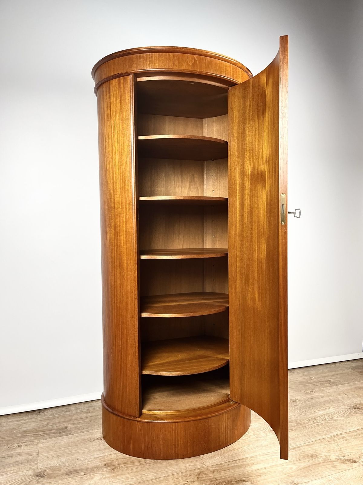 Johannes Sorth For Bornholm Møbelfabrik Teak Pedestal Cabinet, Danish 1960s photo vinterior