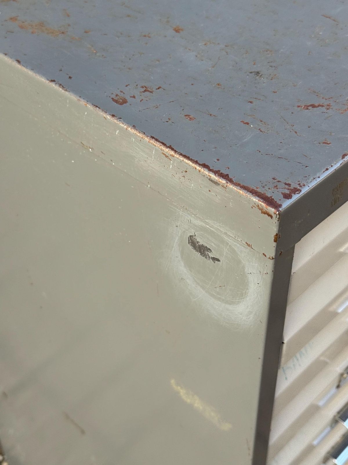 325.0 Vintage Industrial Metal Filing Cabinet, C. 1960s–1970s, Vintage Office Furniture, Retro Storage Solutions photo