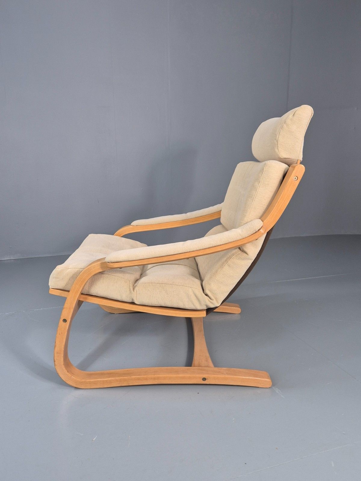 Vintage Danish Bentwood Lounge Chair Cantilever Design 1970s Retro Eb11373 Mben photo furniture