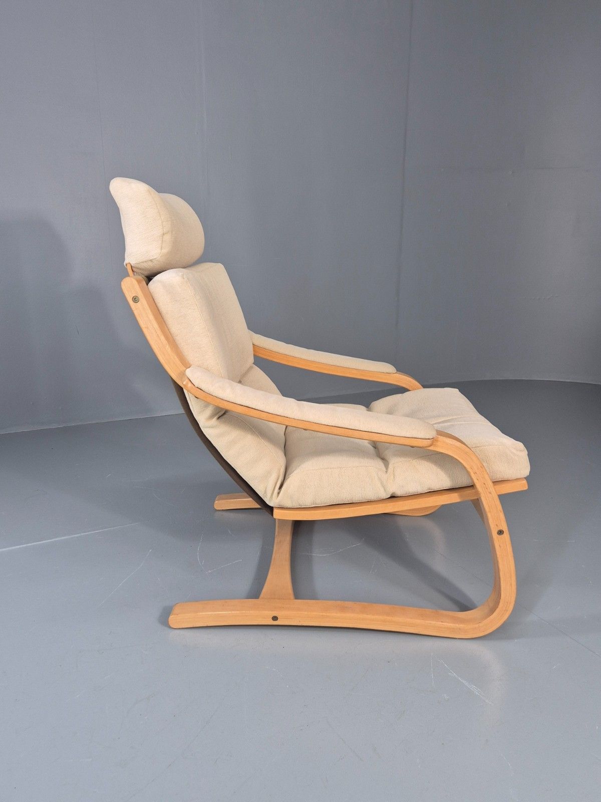 Vintage Danish Bentwood Lounge Chair Cantilever Design 1970s Retro Eb11373 Mben photo vinterior