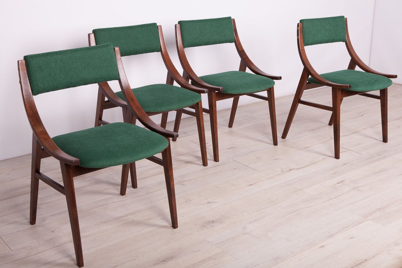 Polish Ski Jumper Dining Chairs From Zamojska Furniture Factory, 1970s, Set Of 4 photo furniture