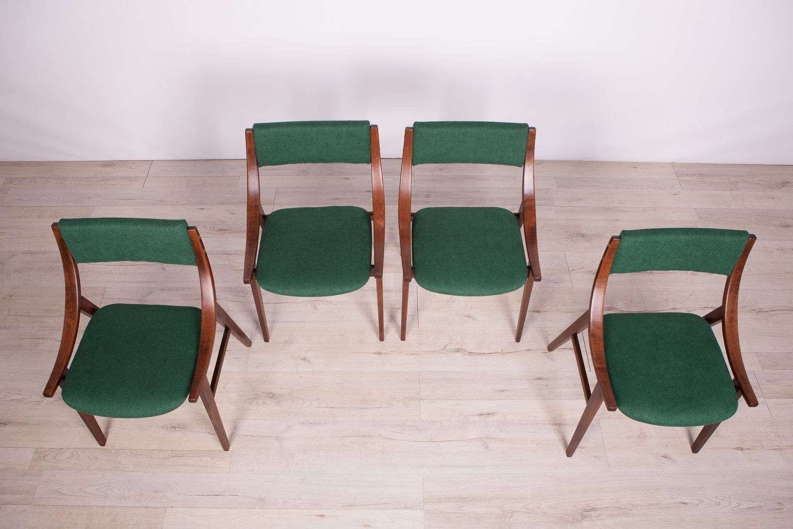 Polish Ski Jumper Dining Chairs From Zamojska Furniture Factory, 1970s, Set Of 4 photo for sale