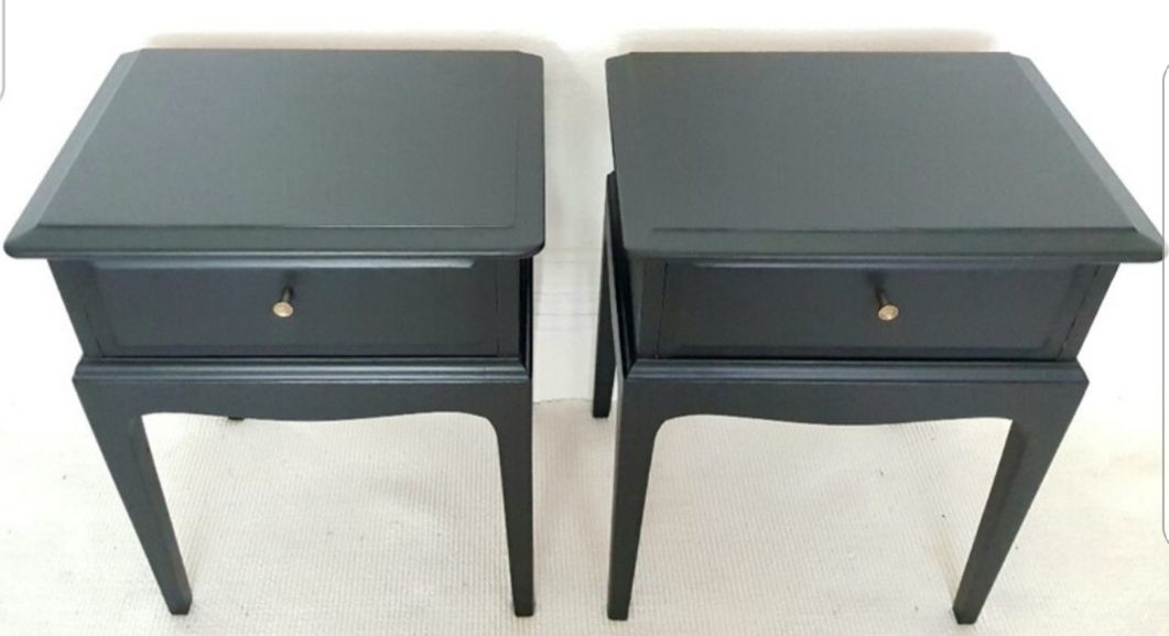 Furniture Stag Minstrel Painted Dressing Table And Bedsides, Bedroom Suite, Upcycled. photo