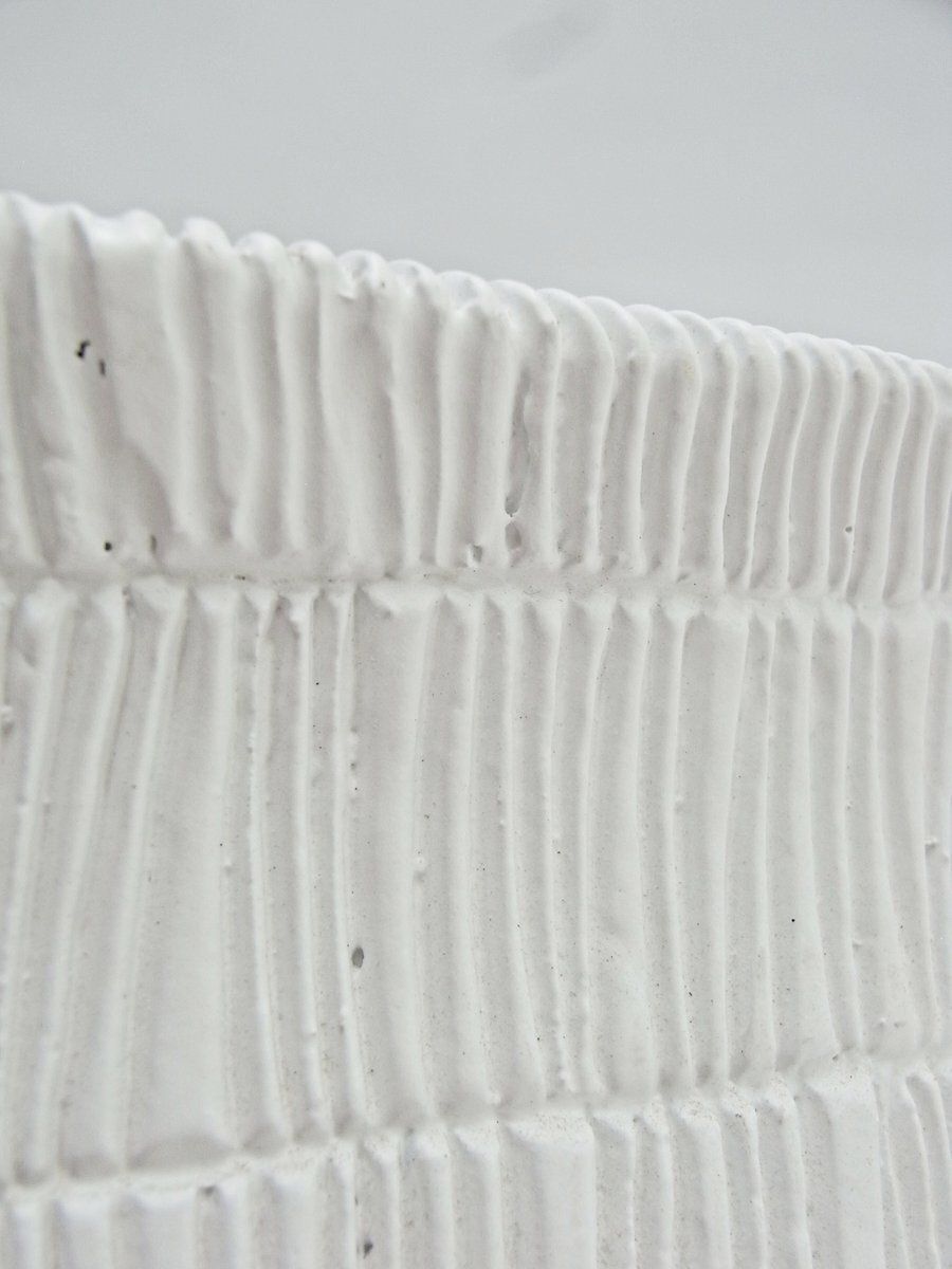 Amorphous Flower Pot Made Of White Fiberglass By Gunter Lambert, 2000s photo buy