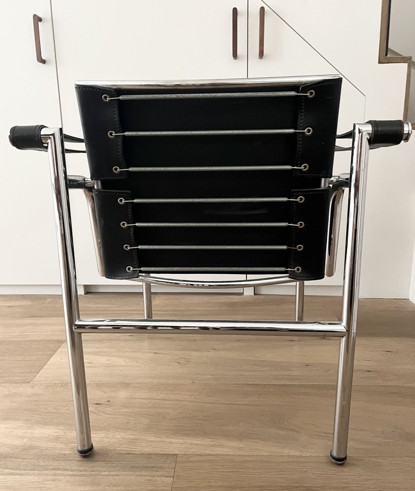 Le Corbusier Vintage 1970s Black Leather Armchair Model  Lc1 For Cassina. photo Furniture