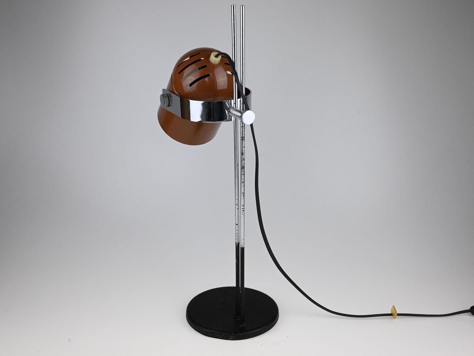Mid Century Brown Lamp, Mid Century Lighting, Table Lamp, Desk Lamp, Vintage Lamp, Bedside Lamp, Table Light, Lighting photo furniture