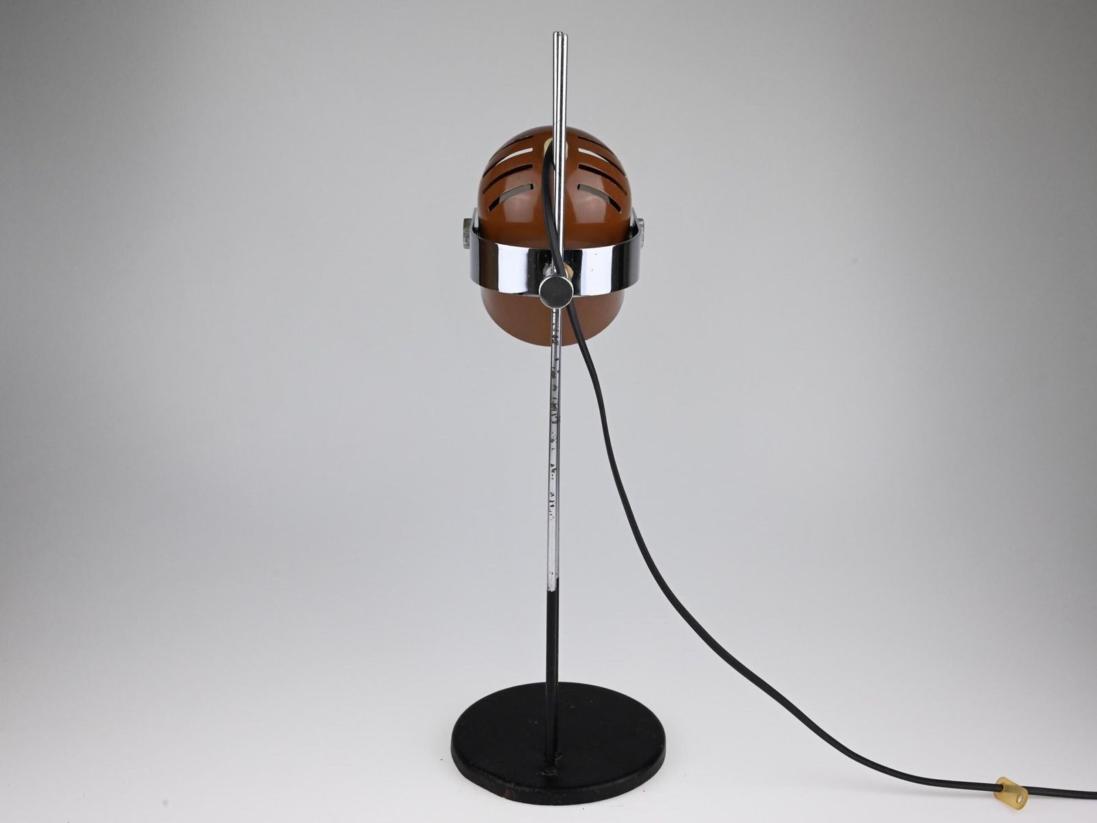Mid Century Brown Lamp, Mid Century Lighting, Table Lamp, Desk Lamp, Vintage Lamp, Bedside Lamp, Table Light, Lighting photo for sale