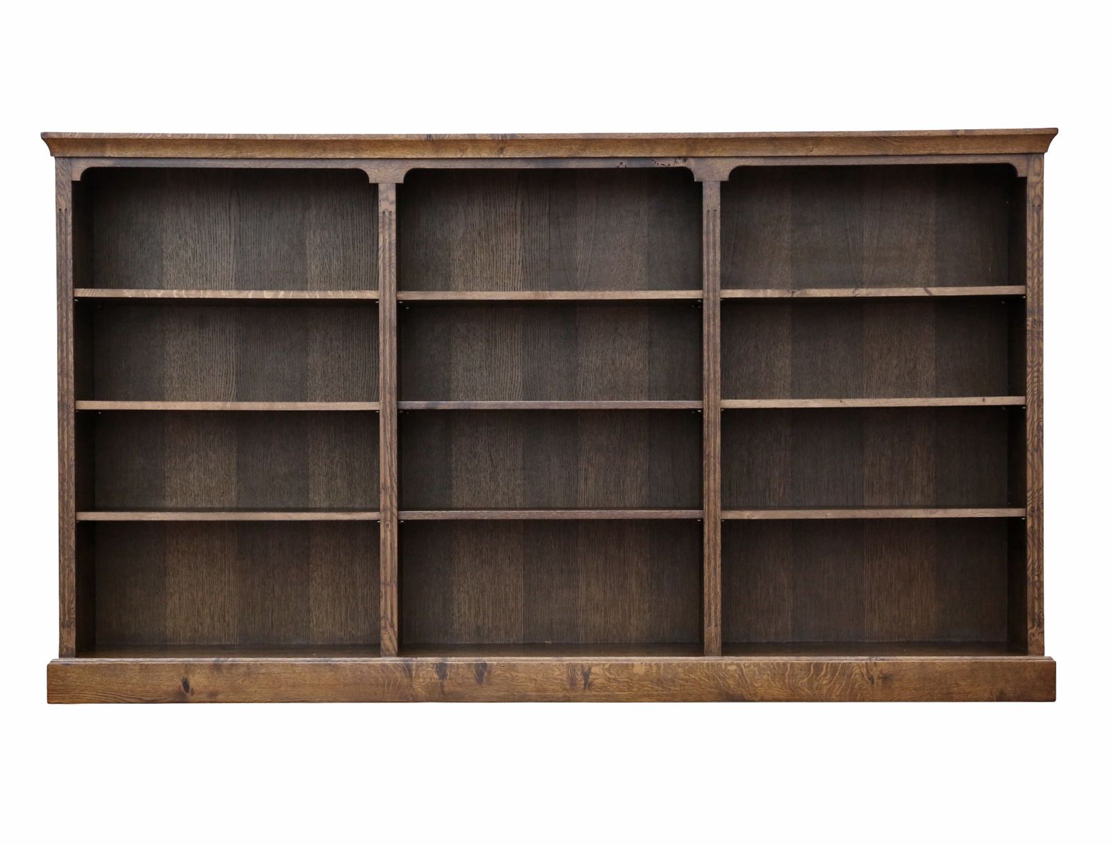 Very Large Vintage 20th Century Oak Adjustable Open Bookcase / Display Shelves – Fine Quality photo Furniture