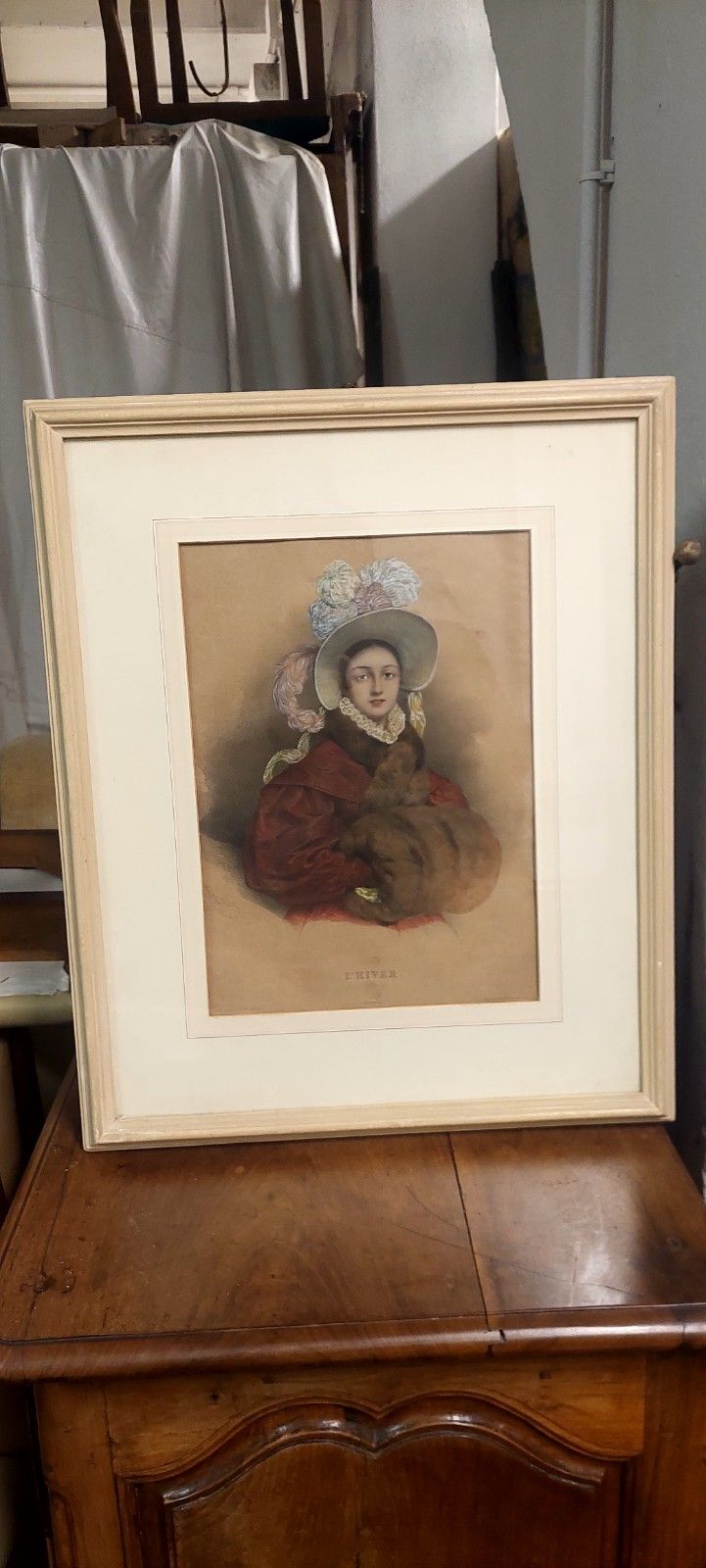 4 Antique Henri Grevedon The 4 Seasons Watercolor Lithographs photo 208.0