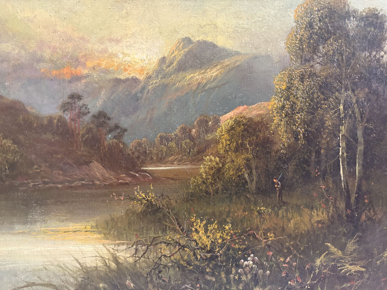 Oil On Canvas Mountainous Scene By Frank Hider (1861 1933) photo 375.0