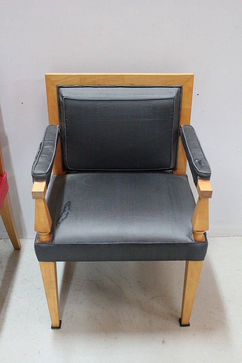 Pair Of Armchairs To Queen Counot Blandin 19th Century photo for sale