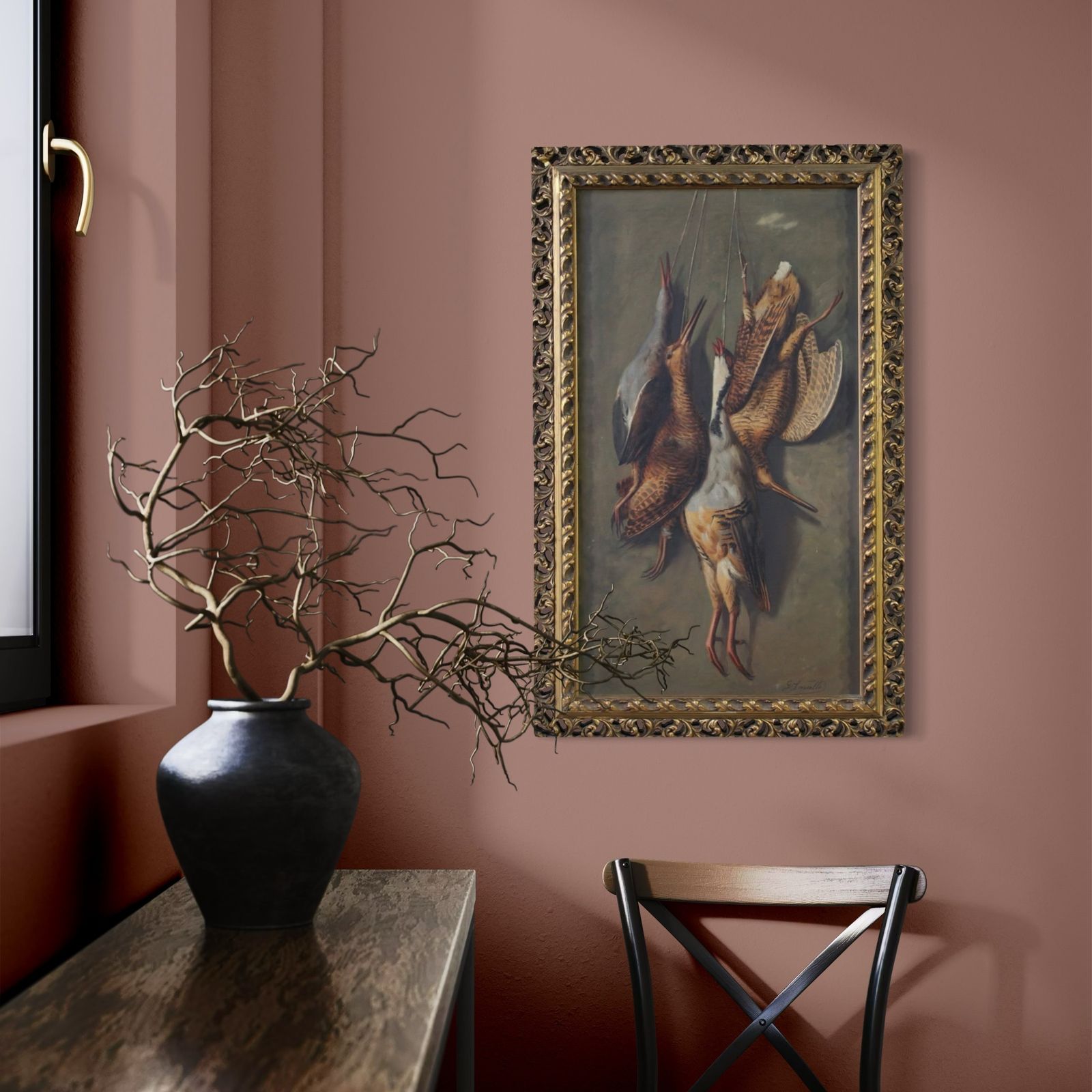 photo furniture 20th Century Italian Painting, Still Life With Game