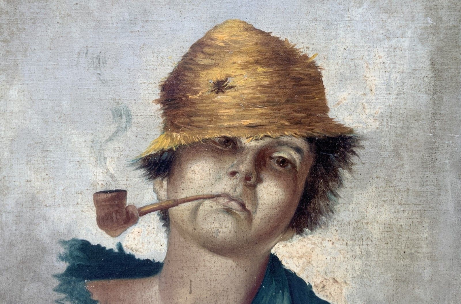 Circle Of: Luca Postiglione (1876 1936) 19thc Italian Oil Portrait Painting 1of2 photo vinterior
