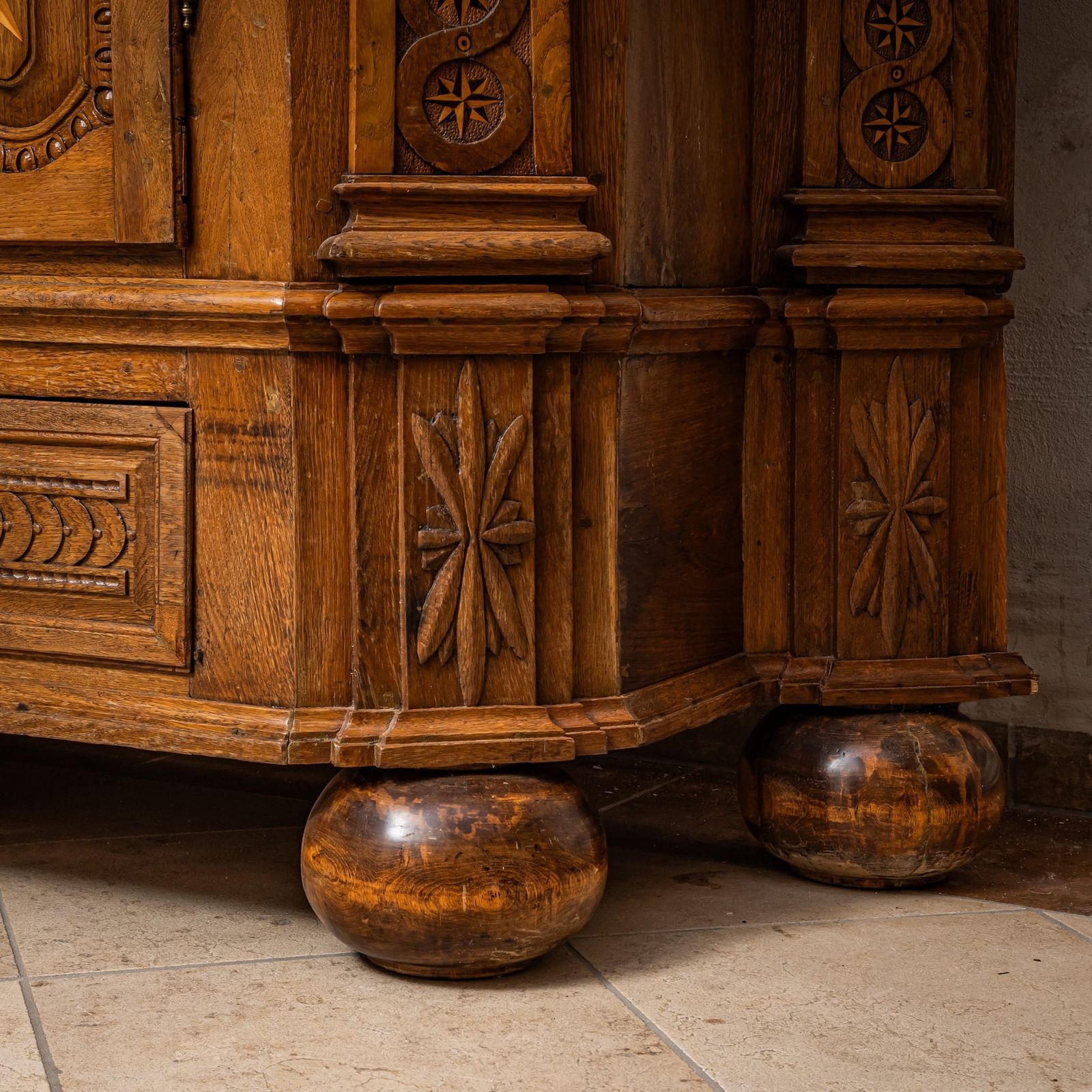 Oak Baroque Wardrobe, German, Mid 18th Century photo Furniture