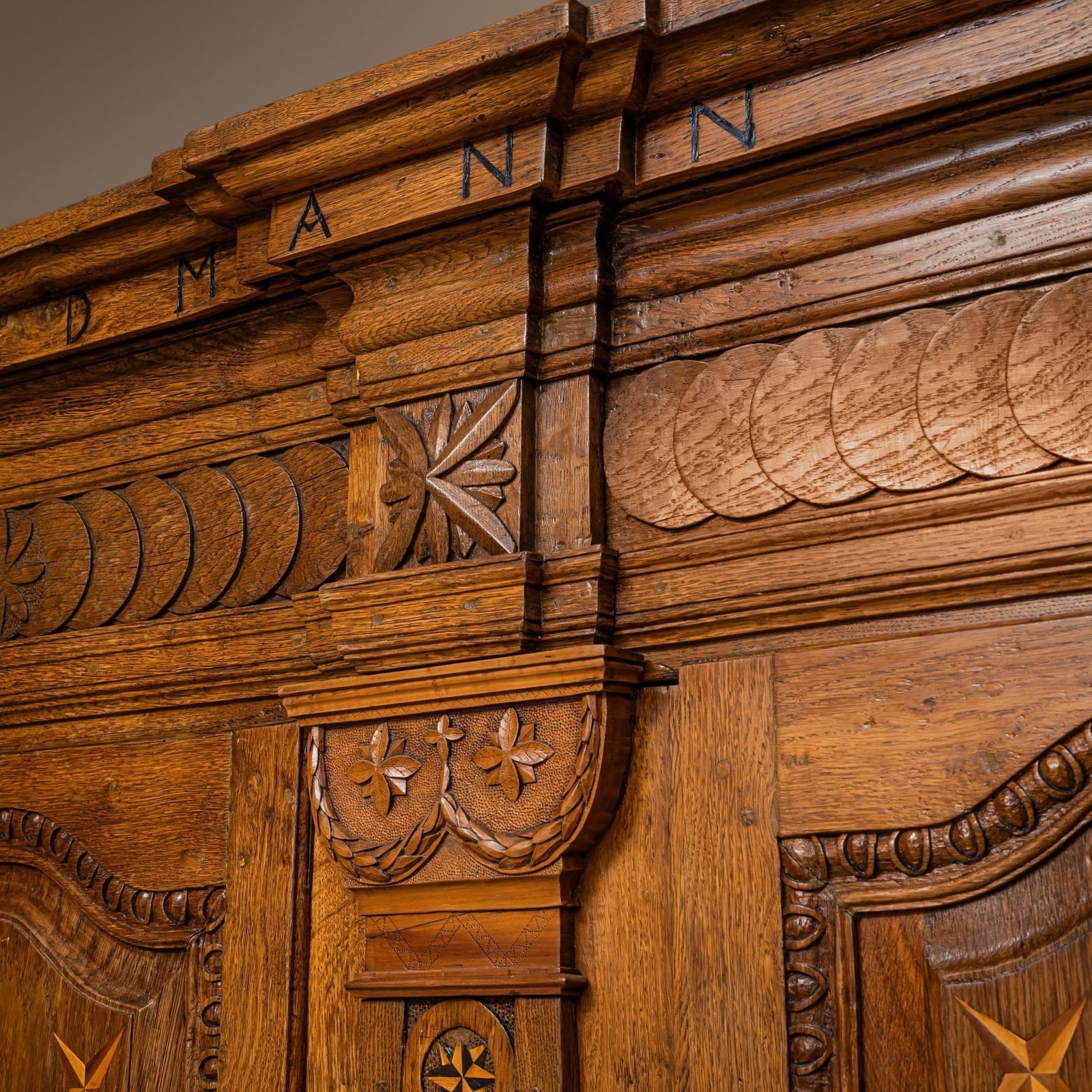 Oak Baroque Wardrobe, German, Mid 18th Century photo buy