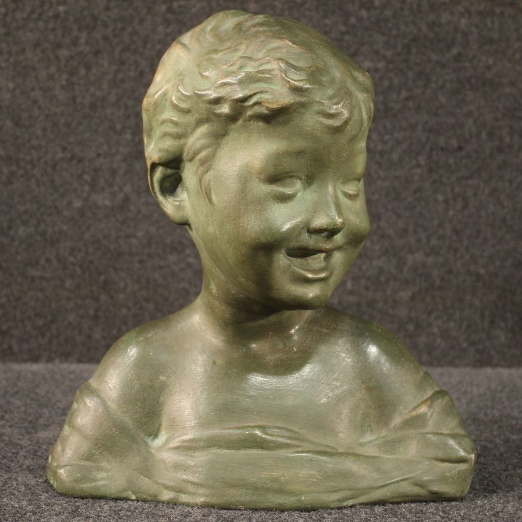 photo furniture Italian Terracotta Sculpture Bust Of A Child