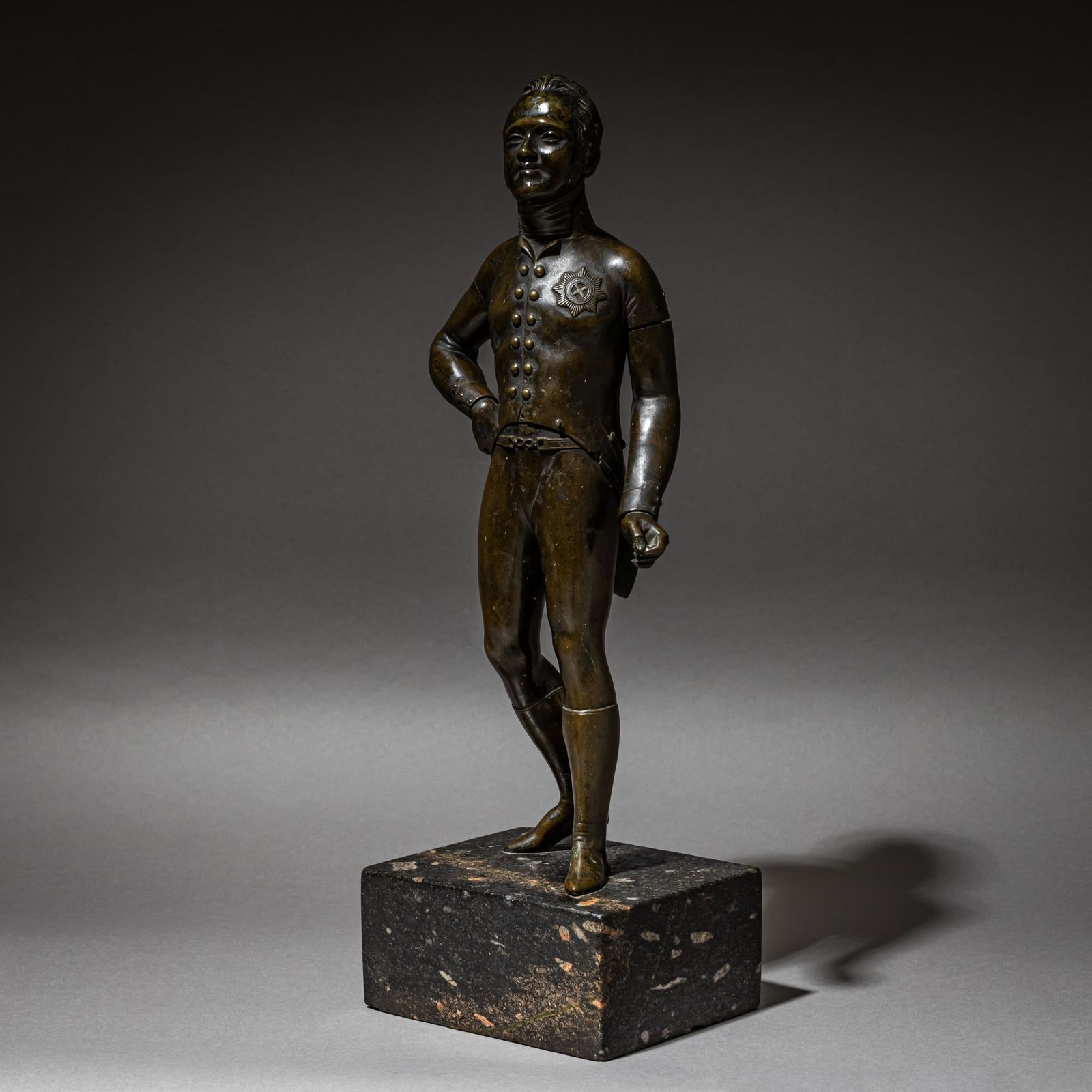 Standing Figure Of Emperor Alexander I Of Russia (1777–1825), Bronze, Russia, 1st Quarter 19th Century photo vintage