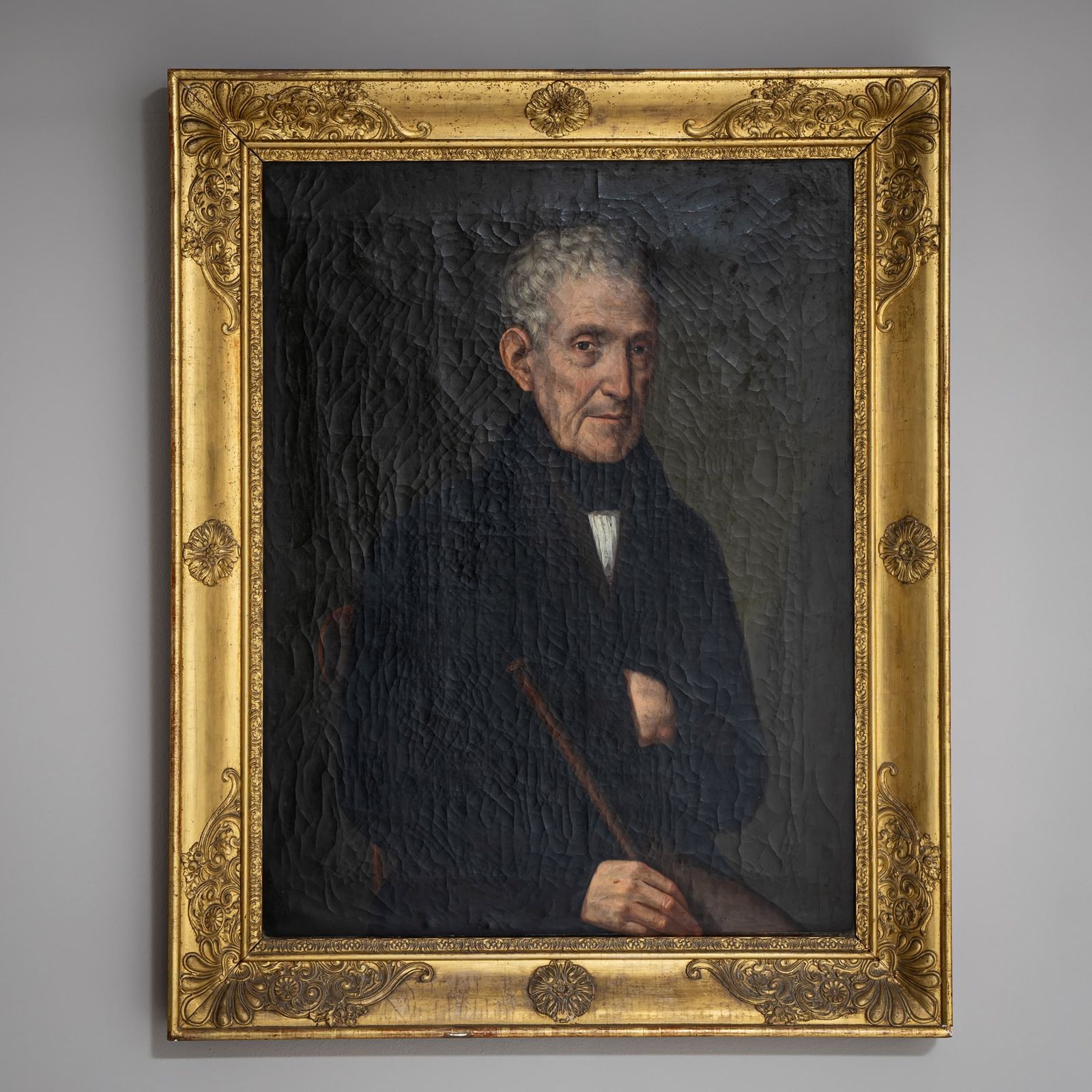 Portrait Of An Older Gentleman, Biedermeier Period, 1st Half 19th Century