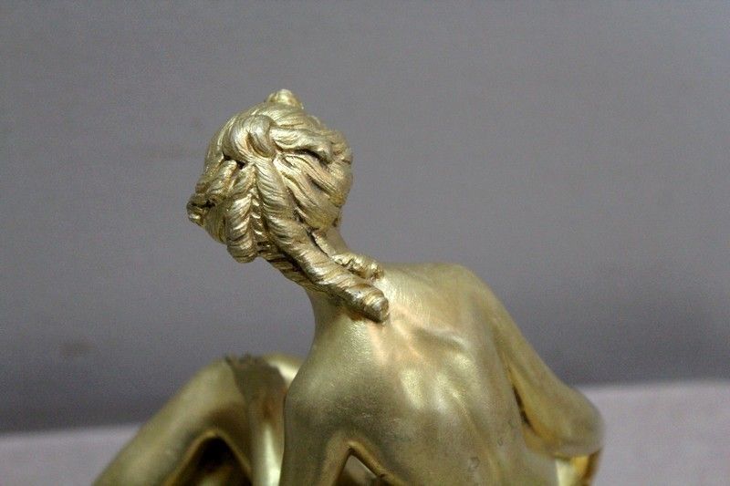 photo furniture Bather With A Dove Signed Falconnet 19th Century