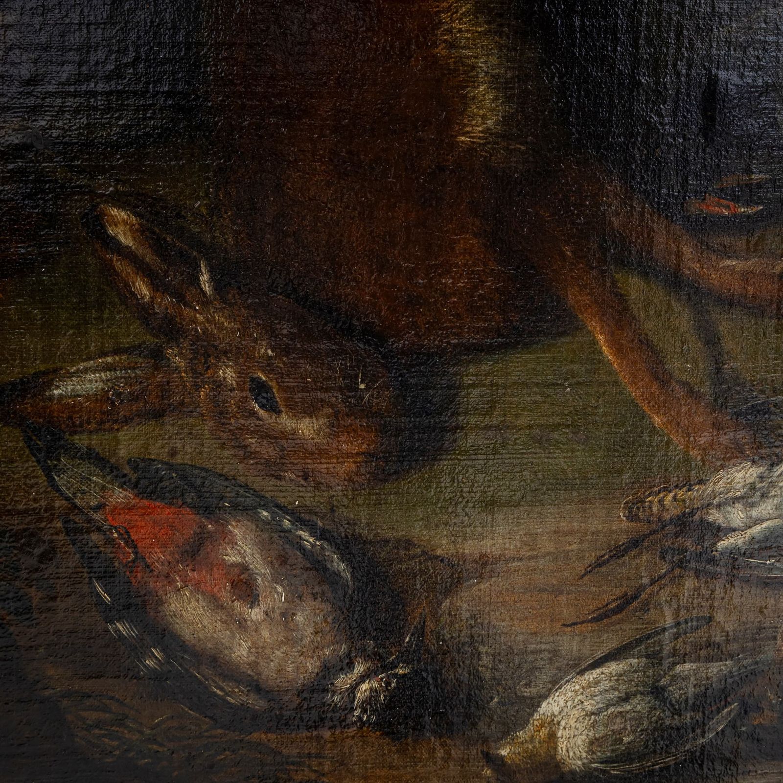 Baroque Hunting Still Life With Dog, 18th Century, Large, Oil On Canvas, Framed photo 6640.0