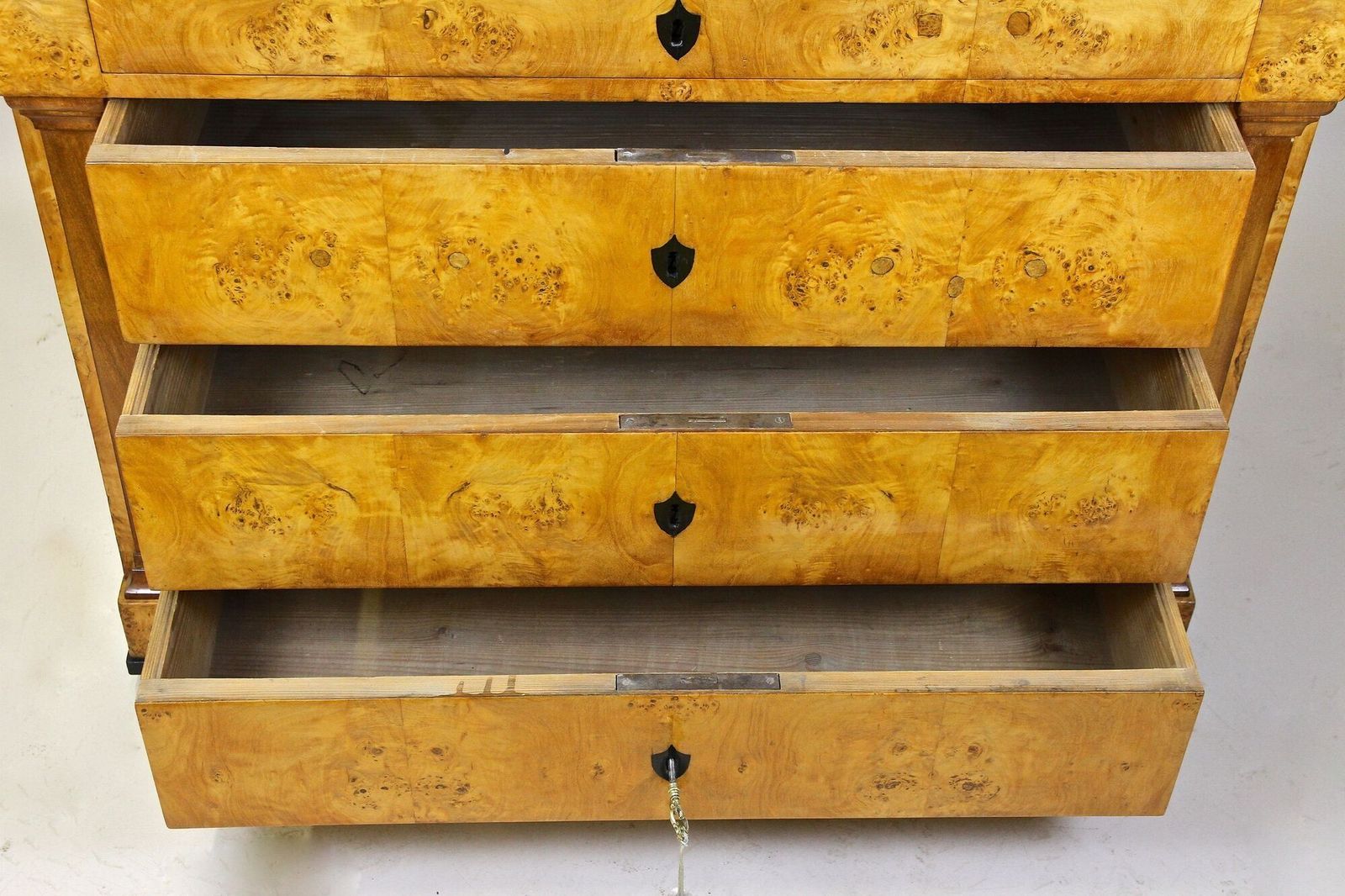 19th Century Biedermeier Chest Of Drawers, Poplar Wood, Germany Ca. 1840 photo vinterior