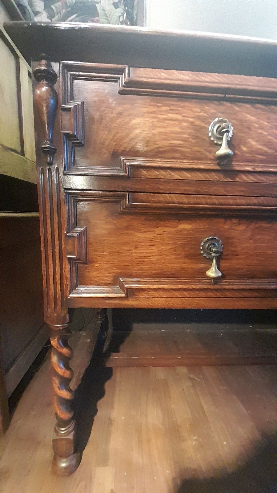 photo buy High Quality Early 20th Century Jacobean Style Dressing Table. Barley Twist