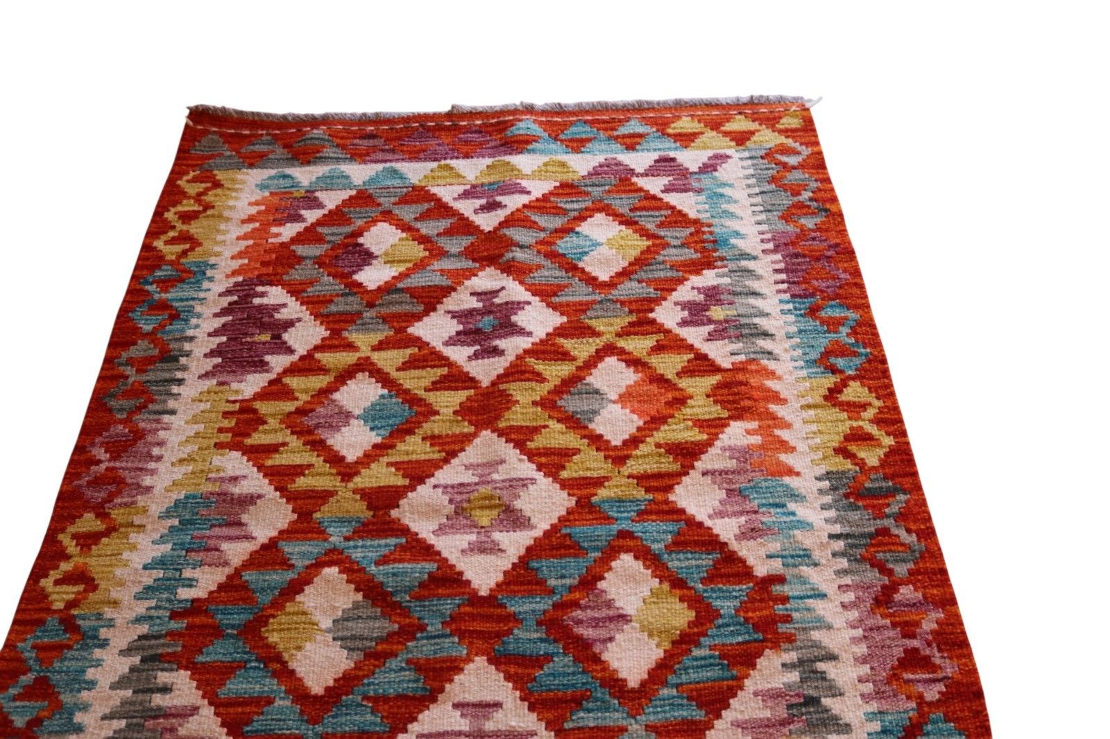 Vintage Afghan Chobi Kilim Hand Spun Wool Tribal Rug Circa 1970s photo vinterior