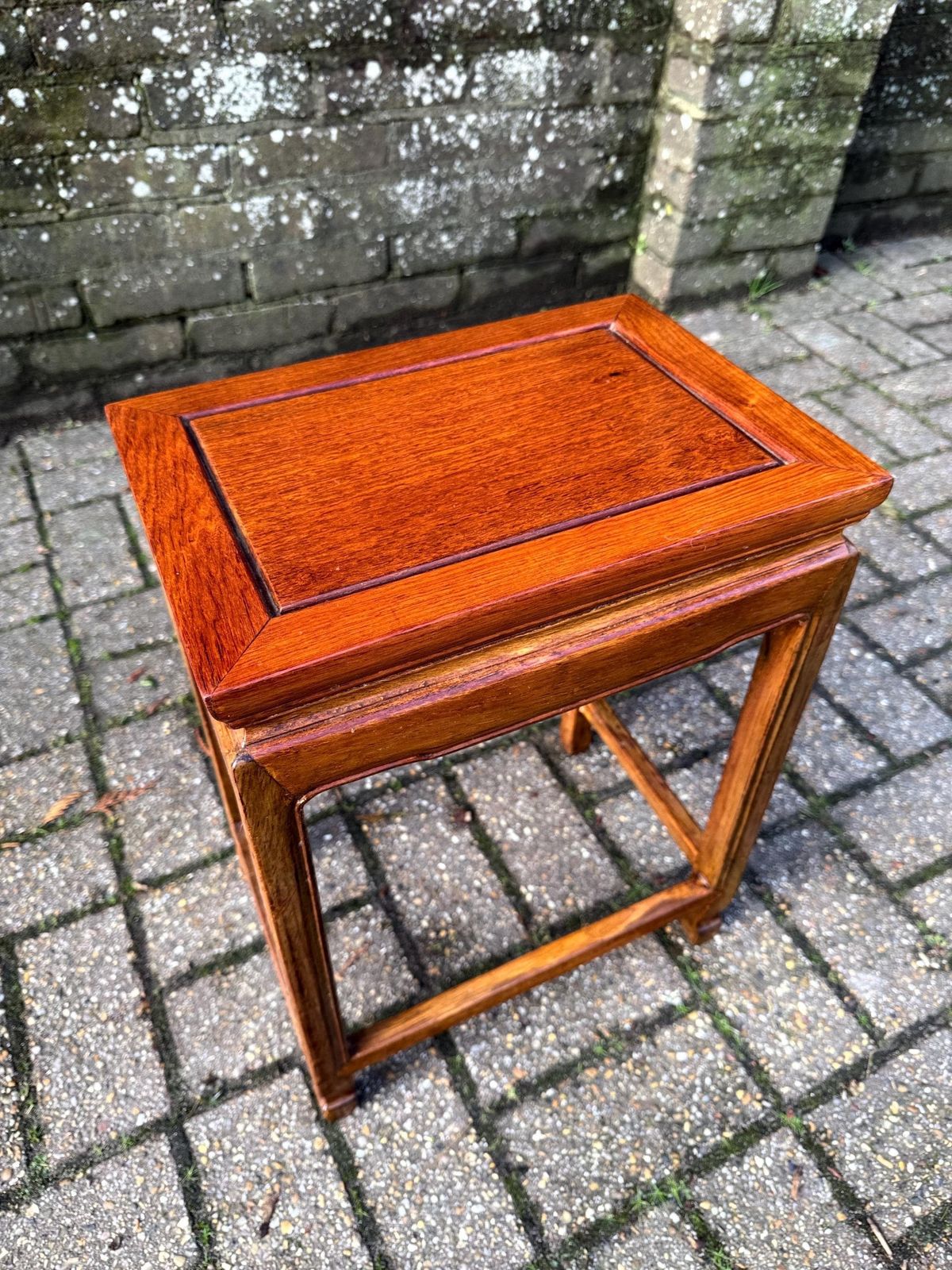 Small Vintage Teak Side Table Oriental Style Nesting Table 1980s 1990s Hardwood Furniture 2 photo 110.0