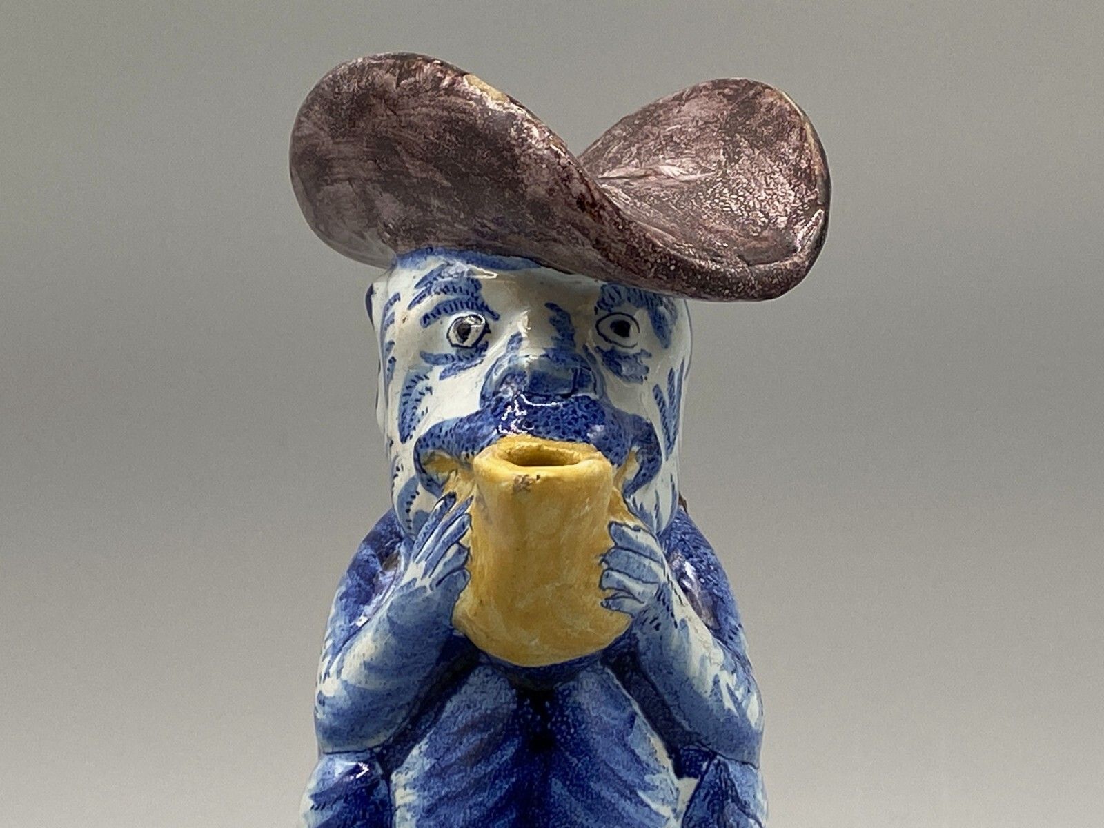 18thc Antique Dutch Delft Faience Monkey Toby Jug By: Pieter Verburg (1756 1789) photo vinterior