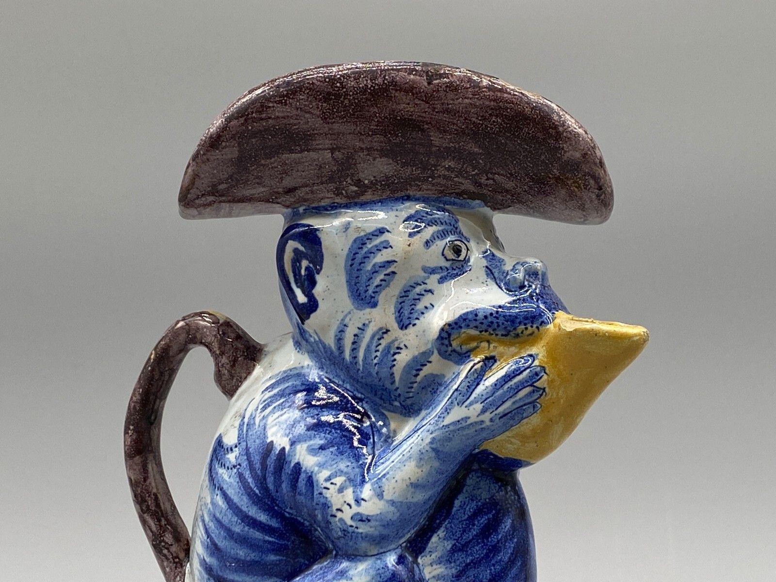 photo furniture 18thc Antique Dutch Delft Faience Monkey Toby Jug By: Pieter Verburg (1756 1789)
