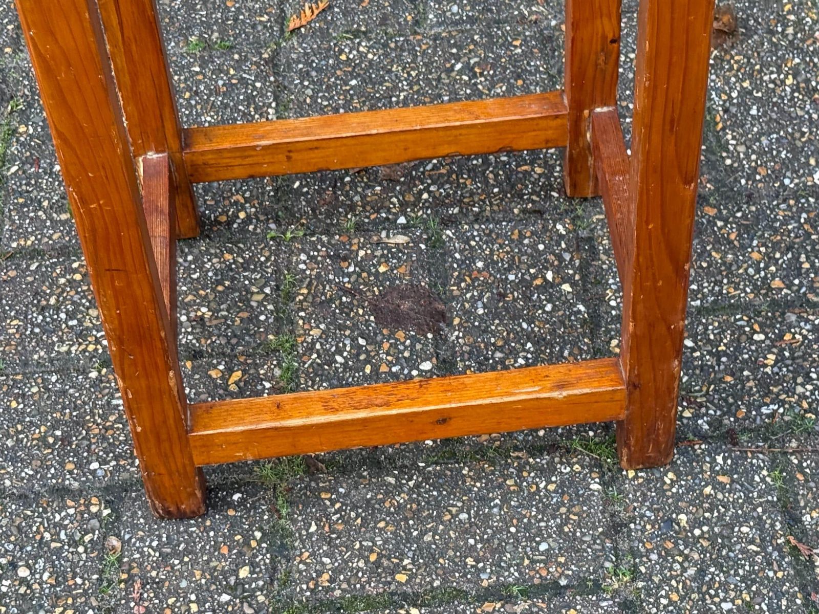 photo furniture Vintage Pine Utility Stool Or Stand With Rustic Vernacular Workshop Character, Kitchen Or Craft Stool