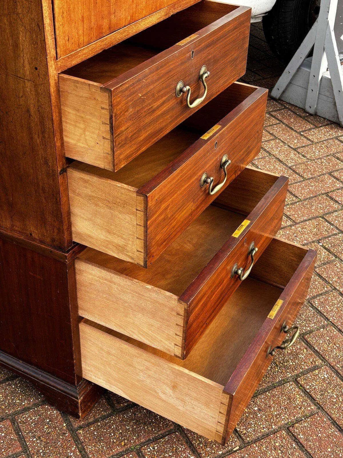 Antique Mahogany Housekeepers Cabinet / Small Linen Press. photo vintage