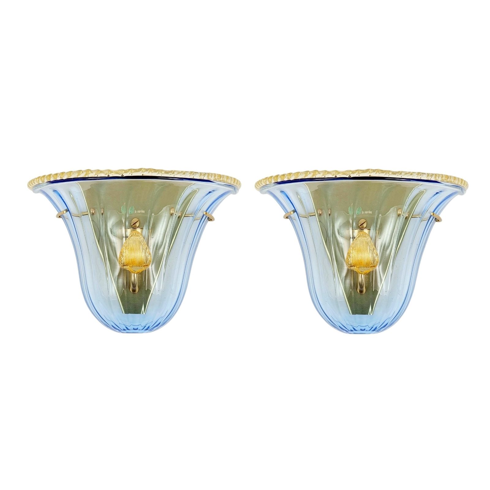 Pair Of La Murrina Murano Art Glass Wall Lamps, Murano, Italy, 1980s/1990s