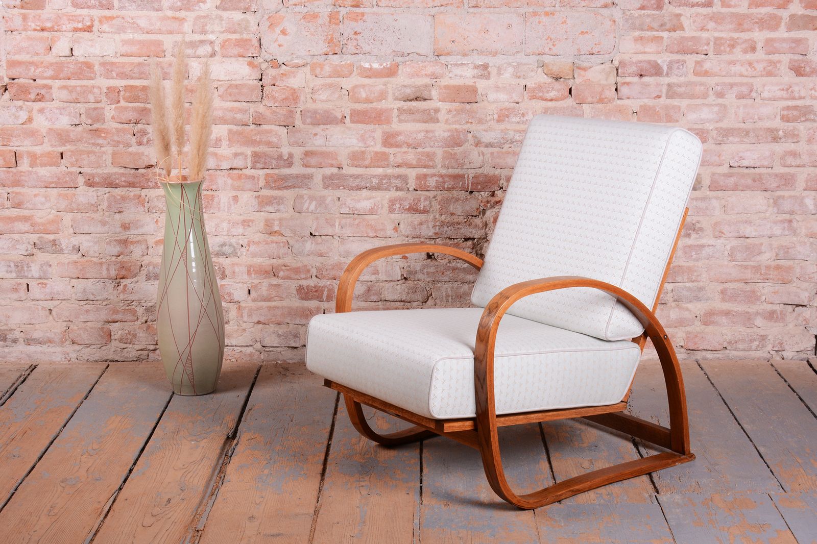 photo buy Restored Art Deco Adjustable Armchair, By J. Halabala, Up Závody, Czech. 1930s