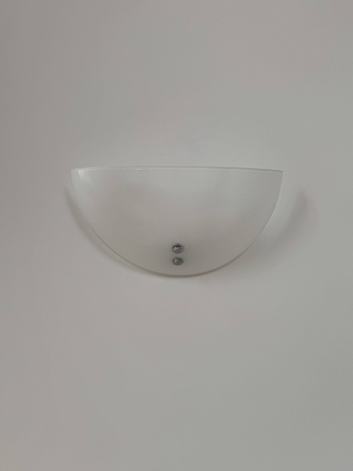 Vintage Wall Light, Opaline Glass And Chrome, France, 1970 photo for sale