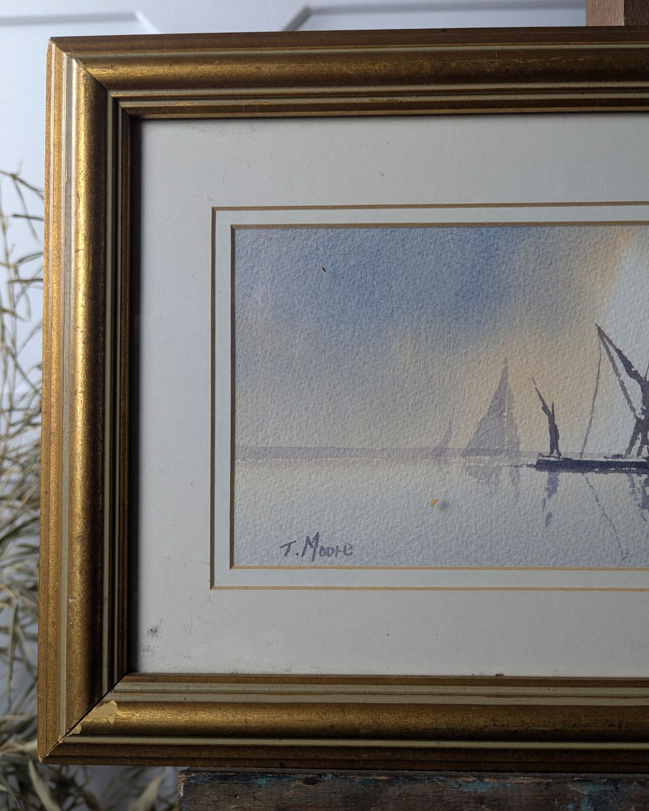 Pair Of Nautical Watercolours – Thomas Moore photo vintage