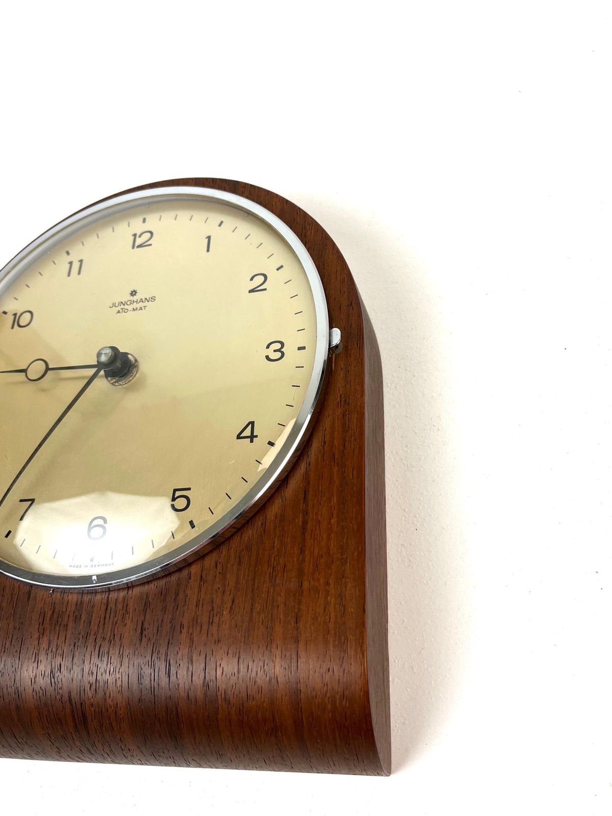 Very Rare Mid Century Teak Wall Clock By Junghans Ato Mat Limited Edition Germany 1960 photo Home Decor