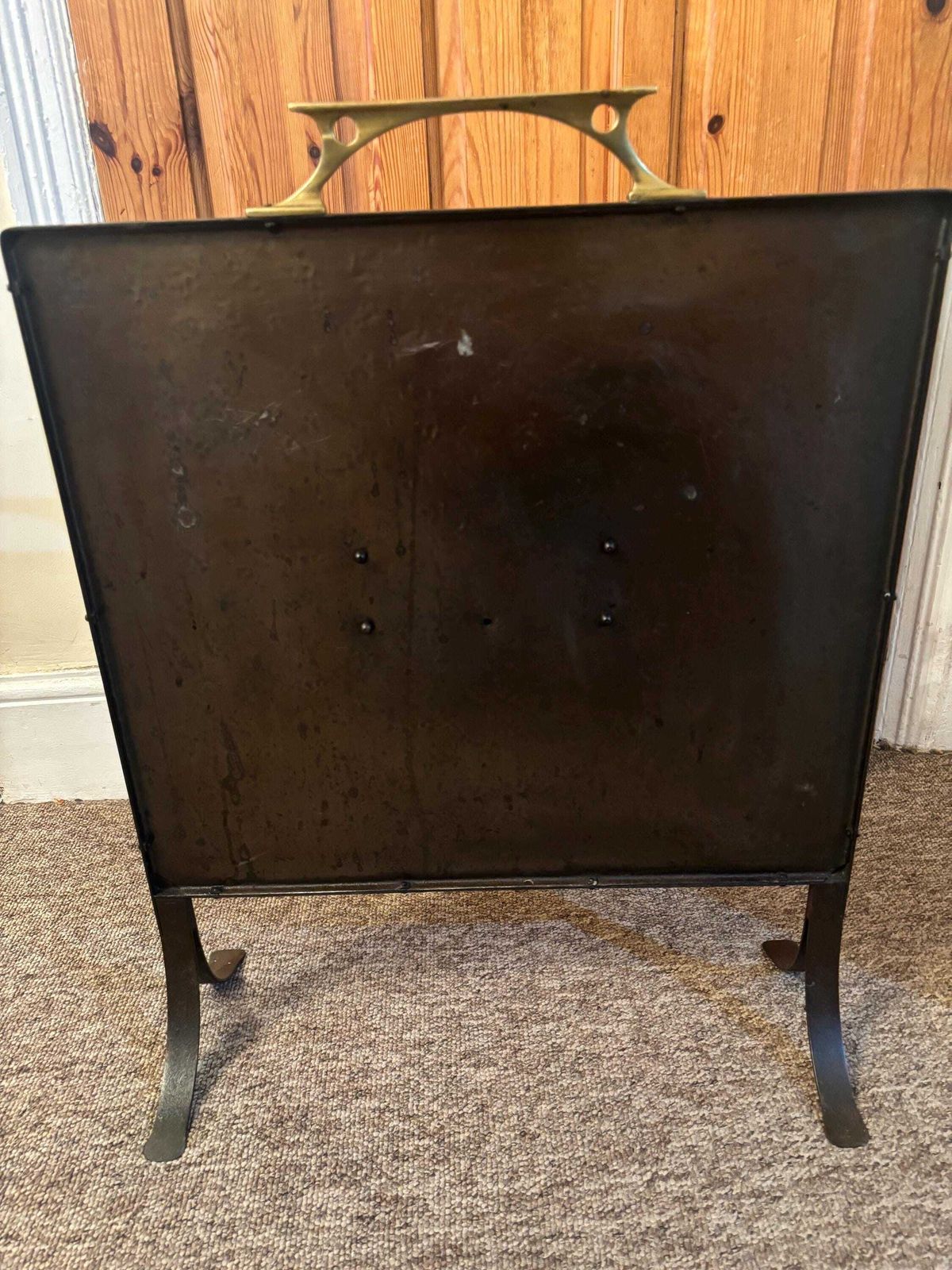 Beautiful Antique Arts And Crafts Art Nouveau Copper And Iron Firescreen C1910 20. photo buy
