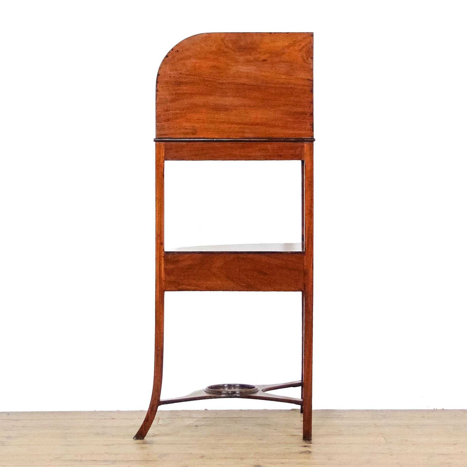 Antique Regency Mahogany Bow Front Corner Washstand | Antique Washstand | Bedroom Furniture photo vinterior