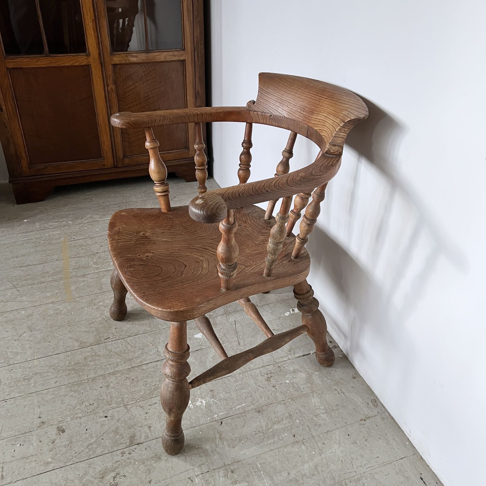 Solid Wood Spindle Back Captain’s Chair photo for sale