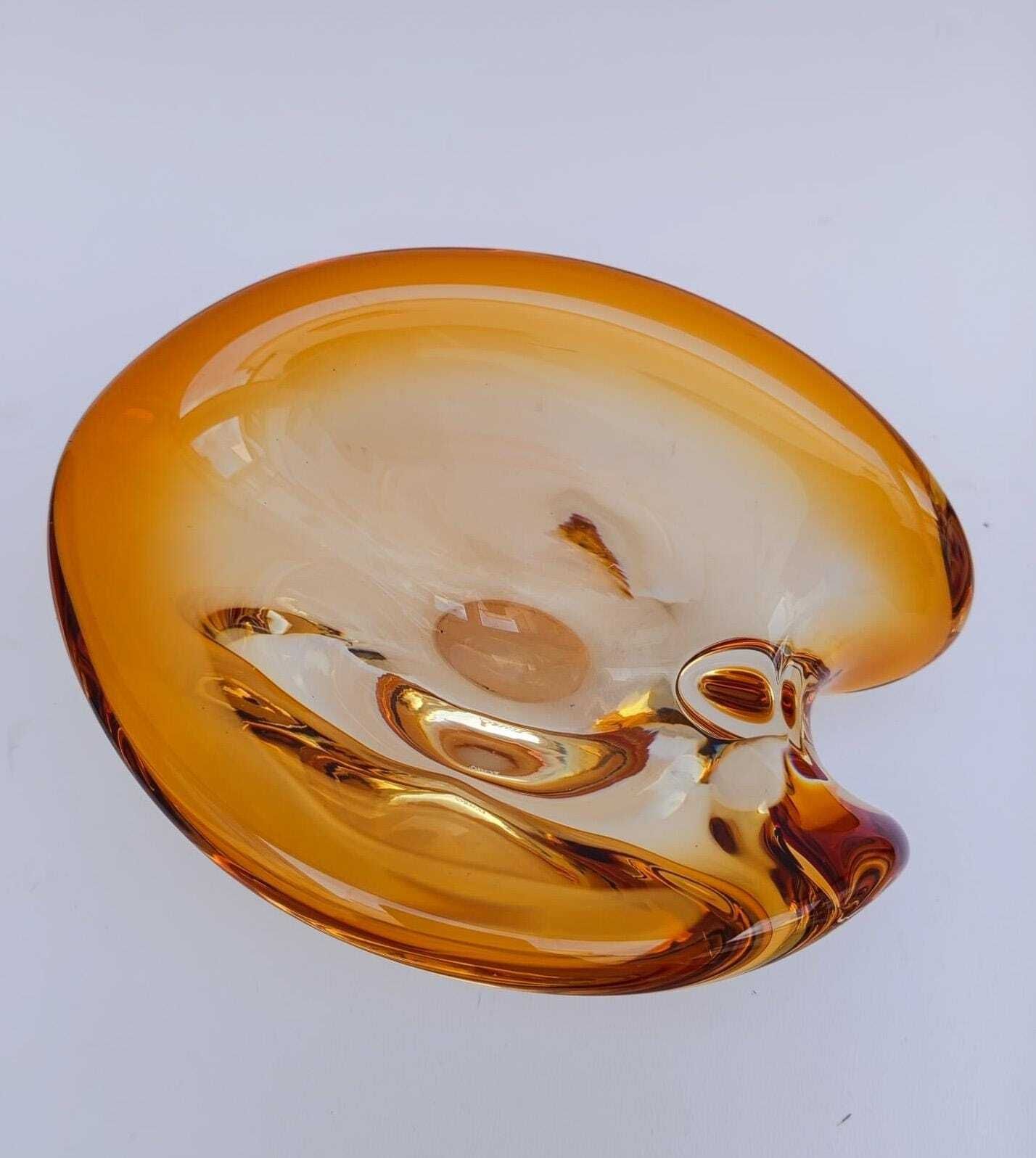 Home Decor Stunning Murano Glass Cup In The Shape Of An Amber Shell, Seguso Venini Poli Era photo