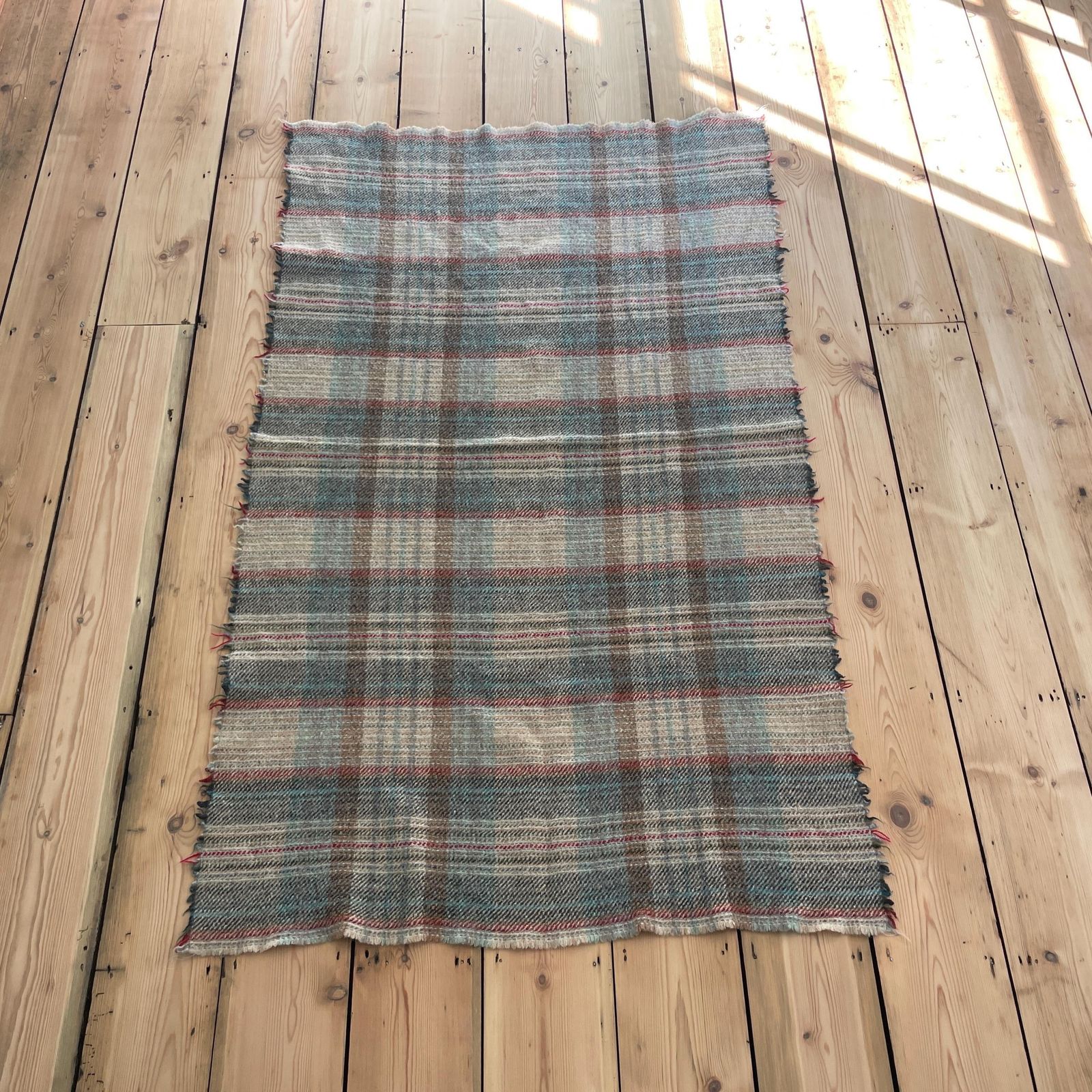 The National Trust Wool Blanket Blue Plaid British Heritage Sofa Throw Bed Throw English Countryside Cottage Decor Checked Pattern photo for sale